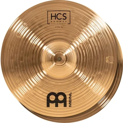 Imagen de Meinl Cymbals HCS Bronze Plato Hihat de 13 pulgadas (33,02cm) Platillos Batería Pareja Bronce B8, Acabado Tradicional (HCSB13H)