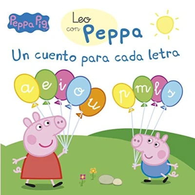 Imagen de Peppa Pig. Lectoescritura Leo con Peppa. Un cuento para cada letra: a, e, i, o, u, p, m, l, s (Altea)