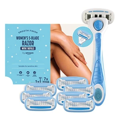 Imagen de by Amazon Máquina de depilar 5 cuchillas para mujer + 7 repuestos