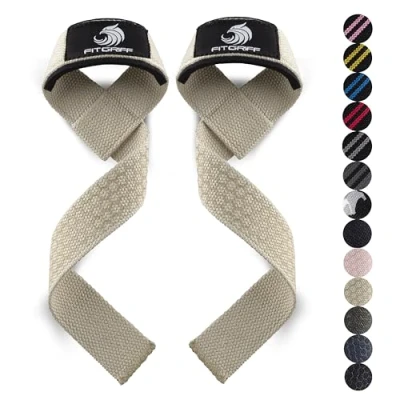 Imagen de Fitgriff® Straps Gym, Correas Levantamiento de Pesas, Powerlifting, Agarraderas Gimnasio Lifting Mujeres y Hombres (X Small (Menos 16cm muñeca), Sand (Silicone))