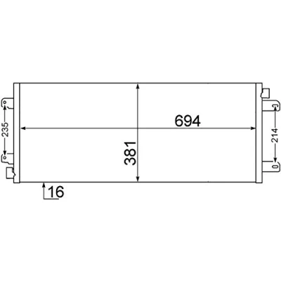 Imagen de MAHLE ORIGINAL AC 527 000S Condensador sin secador 14 14,2 688, 694 RENAULT: MASTER 2 Kasten, Bus, Pritsche/Fahrgestell