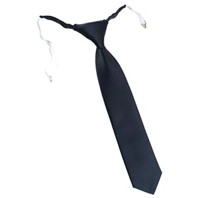 Imagen de TigerTie Designer Security Corbata de seguridad en un solo color, preatada con goma elástica, antracita, ca.54 cm (incl. Knoten)