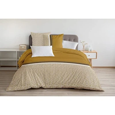 Imagen de Home Linge Passion Funda nórdica 3 Piezas 100% algodón 57 Hilos 2 Personas 220 x 240 cm Tilt Gold