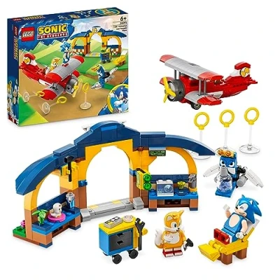 Imagen de LEGO 76991 Sonic The Hedgehog Taller y Avión Tornado de Tails, Set Construcción con Juguete 4 Figuras Personajes como Juguetes para Niños A Partir 6 Años