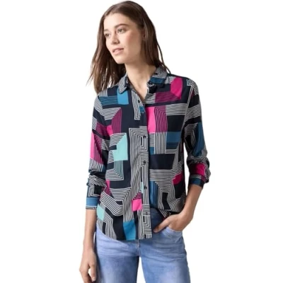 Imagen de Cecil B345025 Blusa Estampada, Deep Petrol, XL Mujeres