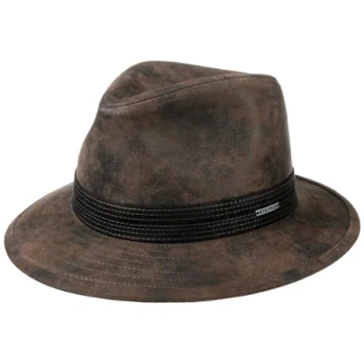 Imagen de Stetson Sombrero de Piel Jacky Pigskin Hombre con Forro Otoño Verano Primavera Invierno Verano/Invierno L (58 59 cm) marrón