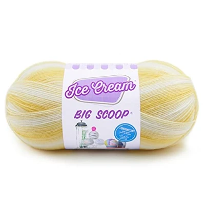 Imagen de Lion Brand Yarn 922 211 Ice Cream Big Scoop Hilo, limón Meringue