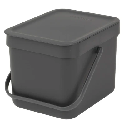 Imagen de Brabantia Sort&amp;Go Recipiente para los residuos orgánicos, 3L, color gris