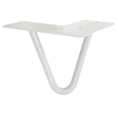 Imagen de WAGNER Hairpin Leg 12821601 Pata para Muebles (12 x 12 10 cm, Acero con Recubrimiento de Polvo, Patas cónicas/inclinadas, Placa atornillado integrada)