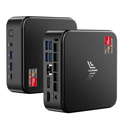 Imagen de NiPoGi Mini PC Gamer ΑΜD Ryzen 5 Pro 5675U(6C/12T/Max 4.3GHz/Mejor Que 5500U) Computadora,32GB DDR4(Doble Canal) 512GB SSD Dual Ethernet RJ45/Tipo C/HDMI/3 Pantalla/WiFi6 para Oficina Comercio