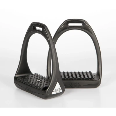 Imagen de Harry&#039;s Horse Estribos Compositi Reflex Reflective Adult VERVALLEN Negro