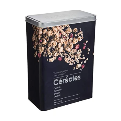 Imagen de 5five caja de cereales metálica &quot;black edition&quot; 750 g color negro