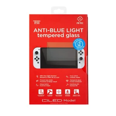 Imagen de Protector pantalla FR TEC FT1055, Para Nintendo Switch OLED, Cristal templado, Dureza 9H, Transparente