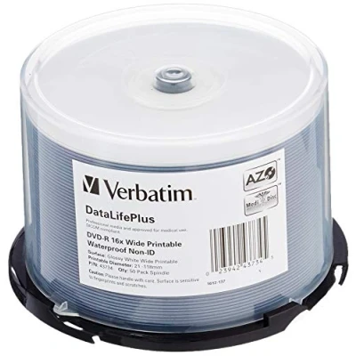 Imagen de Verbatim Dvd r 16x Wide Printable Waterproof No Id Brand