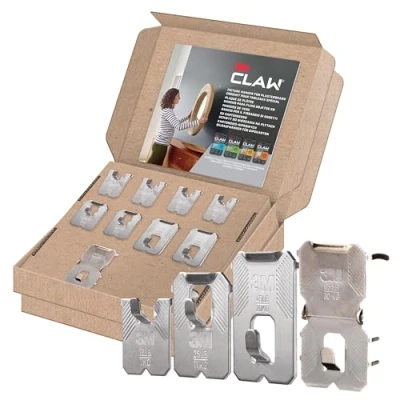 Imagen de 3M CLAW Ganchos Para Colgar Cuadros en paredes de yeso, 9 fijar objetos pesados, Espejos, Decoración del hogar Sin herramientas Soporta hasta: 7kg, 11kg, 20kg, 30kg
