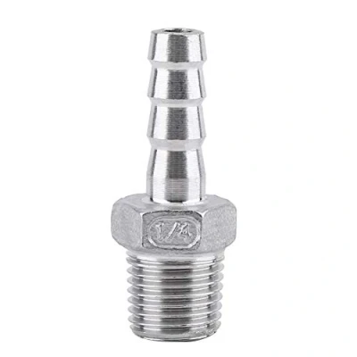 Imagen de Verbindungsst¨¹ck f¨¹r Schlauch, gekoppelt, mit Gewinde, Adapter, Schlauchschaft aus Edelstahl, SS304 1/8 Zoll 3/4 (1/4 x 8 mm)