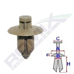 Imagen de ROMIX C60521 Clip, listón VOLVO: C70 I Coupé, S60