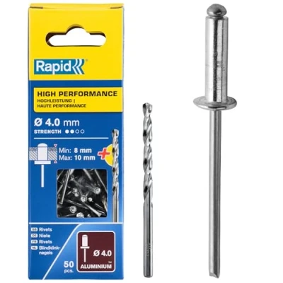 Imagen de Rapid 5000385 Remaches, 0 W, Plateado, 4x14mm