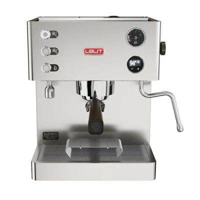 Imagen de Lelit Cafetera Elizabeth Con Espumador de Leche y Sistema Doble Caldera, Plateada