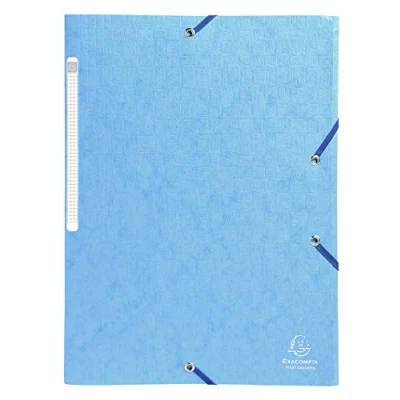 Imagen de Exacompta 55761E Pack de 10 carpetas con goma, A4, color turquesa