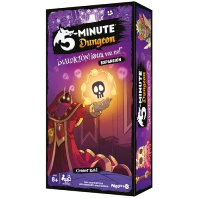 Imagen de 3D Wiggles 5 Minute Dungeon: ¡Maldición! ¡Otra vez no! Expansión Juego De Mesa en Tiempo Real para Adultos y Niños a Partir 8 Años 2 Jugadores Minutos por Partida Español