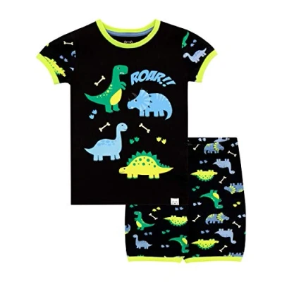 Imagen de Harry Bear Pijama Corta para niños Dinosaurio Negro 3 4 Años