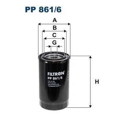 Imagen de FILTRON PP 861/6 Filtro Combustible enroscable DAF: LF 55, 45, IVECO: EuroCargo I III, NISSAN: ATLEON