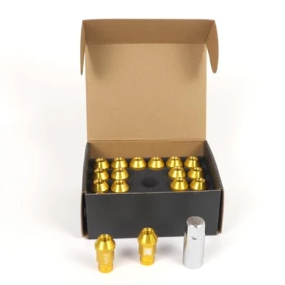 Imagen de OMP SPEED Set 20 Tuercas de Rueda con Metrica M14X1.5 Llave 19 Largo Roscado 40MM Color Amarillo Aluminio 7075
