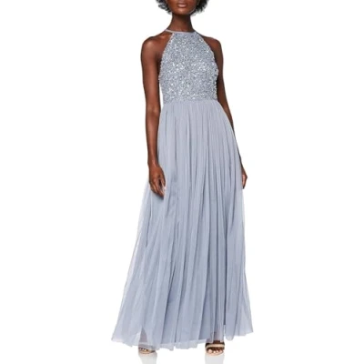 Imagen de Maya Deluxe Vestido de Novia para Mujer Dama Honor, Dusty Azul, 42