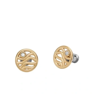 Imagen de SKAGEN Pendientes para Mujer en Acero Inoxidable o Semipreciosos con Cierre Posterior de Pasador, Oro Amarillo