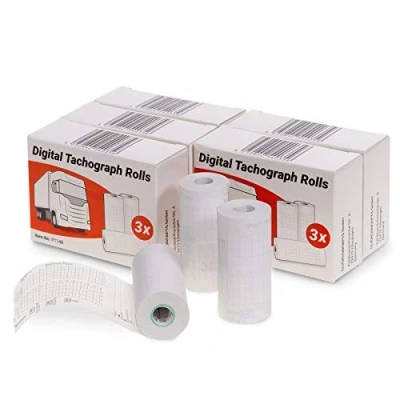 Imagen de Rollos de tacógrafo (8 m), papel térmico 57/28/7, 15 unidades