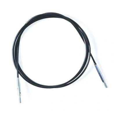 Imagen de KnitPro Acero Inoxidable Negro/Plata 360 Swivel Cable Intercambiable para Aguja de 40cm con Tapas Finales y Key 1 Conjunto