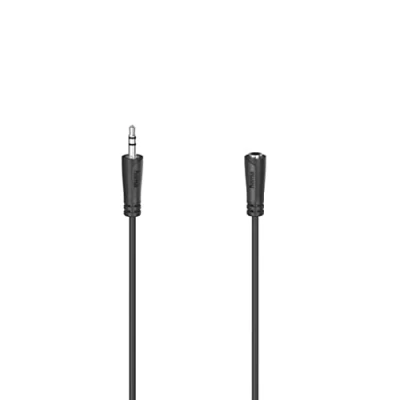 Imagen de Cable audio Hama 00205120, 3 m, De Jack 3.5 mm in a out, Negro