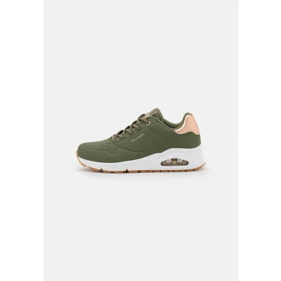 Imagen de Skechers Sport UNO Zapatillas, Mujer, Talla: 37, Olive durabuck/rose gold trim Zapatos