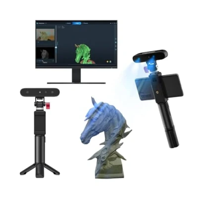 Imagen de Creality CR Scan Ferret 3D Scanner, Portátil Escáner para Impresora 3D, Velocidad de escaneo 30 FPS Precisión 0,1 mm A Todo Color teléfono Android PC Win 10/11