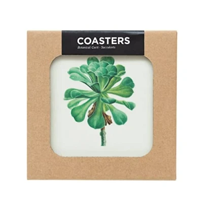 Imagen de Grupo Erik Posavasos Botanical Cacti Set de 4 Originales rígidos Juego Resistentes al Calor y a los rayones Flores Accesorios Erik, SET4P02