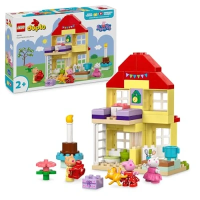 Imagen de Lego Duplo Casa de Cumpleaños Peppa Pig Casita Juguete con 3 Figuras y Tarta, Juego Aprendizaje para Construir, Regalo Niñas Niños 2 Años o Más 10433
