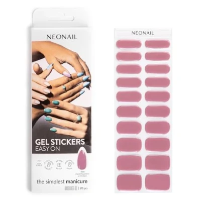 Imagen de NEONAIL gel UV Stickers Easy On M08 Rosa 15 Modelos Semicurado de pegatinas uñas postizas Nail Art Decoracion Rapido para Arte Diseña tus