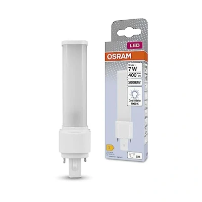 Imagen de OSRAM DULUX LED S7 EM, G23, 3,5 W, 360 lm, 4000 K, luz blanco frío, reemplazo de fluorescentes compactos convencionales, casquillo enchufable G23 2 pines, larga vida, sin tiempo calentamiento
