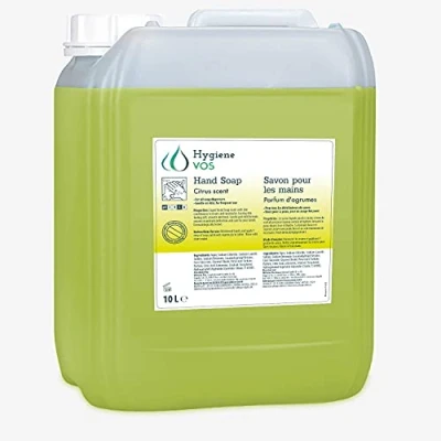Imagen de Hygiene VOS 10 litros Jabón Líquido de Manos citrón pH Neutro Uso Diario. Fórmula Extra Suave y Biodegradable. Envase Económico 10L, para Todo Tipo Dispensadores