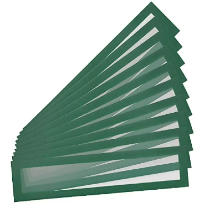 Imagen de Djois made by Tarifold 195215 Pack 10 Marcos Magnéticos Porta títulos A4/A3 (55 alto x 297 mm) Magneto PRO para Pizarras Magnéticas, color Verde