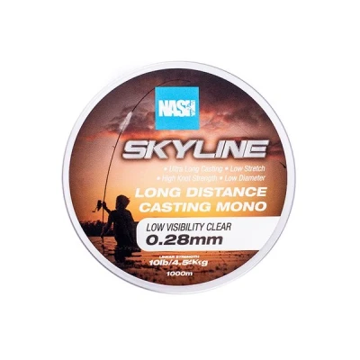 Imagen de Nash TT Highline Mono Clear Línea Nylon 10lb/0.28mm (1000m) Monofilamento
