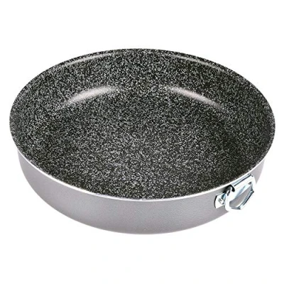 Imagen de Alluflon Tradizione Italia Bandeja Redonda para Horno, Molde Tarta, Superficie de Piedra, Revestimiento Natural Antiadherente y Antirayaduras, Diámetro 24 cm, 25.5 x 25 6 cm