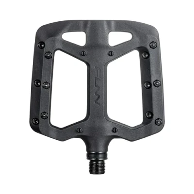 Imagen de Funn Taipan Pedales de Bicicleta en termoplástico Reforzado con Fibra Vidrio Ejes CrMo 9/16 Pulgadas y Pernos amigables para Las espinillas (Negro)