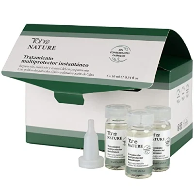 Imagen de Tahe Nature Tratamiento capilar multiprotector instantáneo que repara, nutre y controla el encrespamiento, 6 x 10 ml