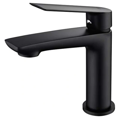 Imagen de IMEX Grifo de lavabo, Monomando griferia baño, Mezclador Baño agua Fria/Caliente Serie LUXOR Negro Mate BDX023 1NG