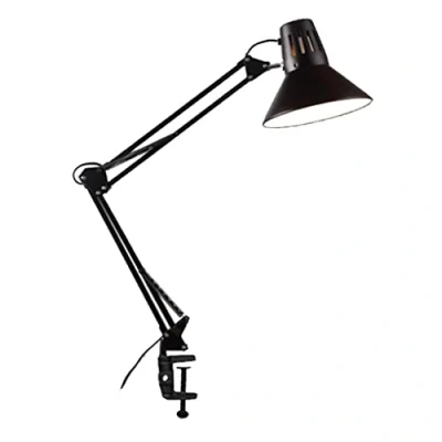 Imagen de sxysxysxy Lámpara de Escritorio Ajustable Metal Arquitecto Americano Clip luz Trabajo Ampliar Brazo articulado Mesa Oficina Lampara Lectura E27