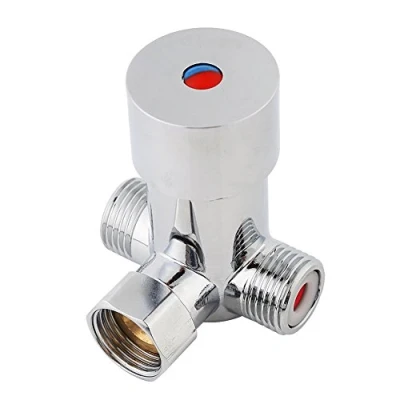 Imagen de G1 / 2 Válvula de Mezcla Agua Fría Caliente Control Temperatura Termostática 3 Vías del Mezclador paraBaño Automático Sin Contacto la Grifería
