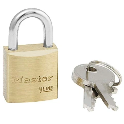 Imagen de Master Lock 4120KA 132 Candado de llave latón, Dorado, 3.4 x 2 1 cm