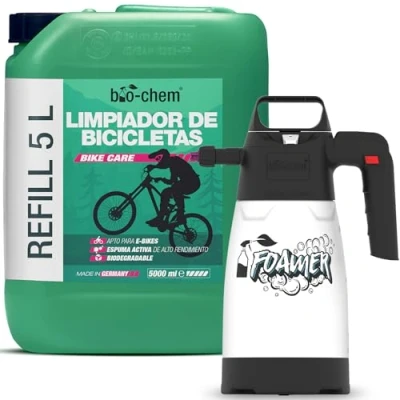 Imagen de Bio Chem Limpiador de cuadros bicicletas 5L + cañón espuma desengrasante antioxidante para bicicletas, montaña, carretera, eléctricas